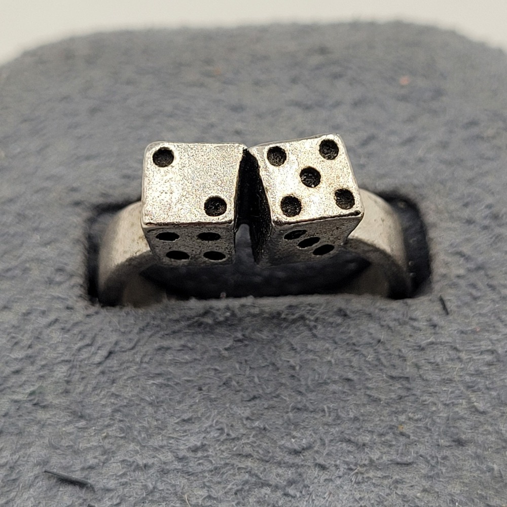 LUCKY 7 CASINO ROLL SEVEN DICE RING‎ sz 7.5 Vegas Gambling